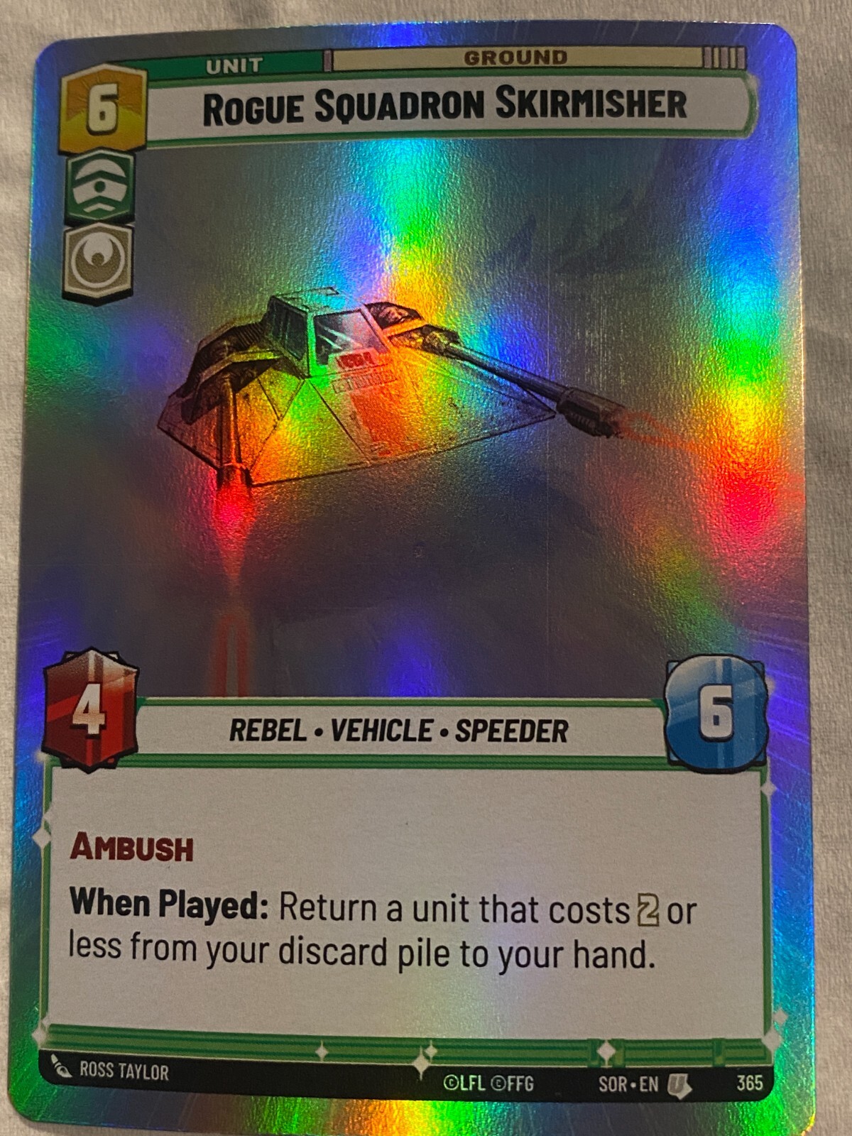 STAR WARS UNLIMITED TCG SoR ROGUES QUADRON SKIRMISHER HYPERSPACE Foil NM