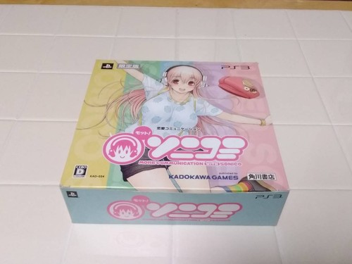 PS3 Motto Sonicomi Limited Edition W/Super Sonico Figure Pillow Case