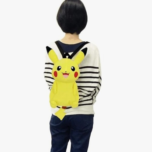 Pokemon Pikachu Plush Backpack Zipper Maruyoshi School Travel Bag Luggage NWT - Picture 3 of 3