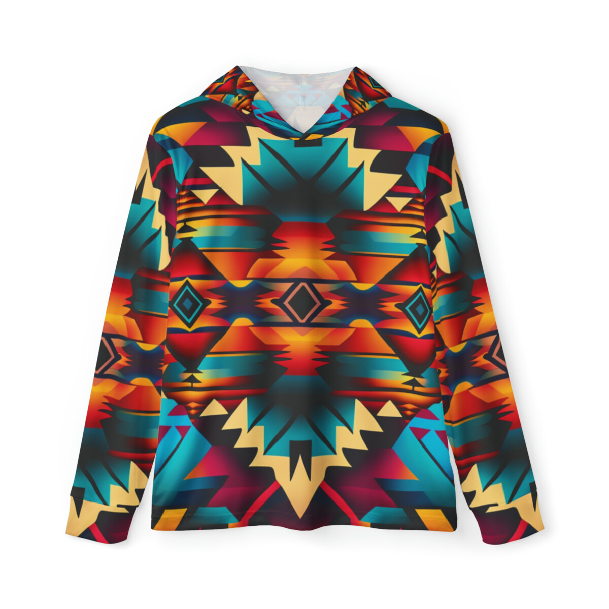 UPF 50+ Performance Fishing Shirt Hoodie Aztec Navajo Polyester Mens  Outdoors