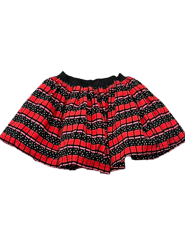 ЮБКА ДЛЯ ДЕВОЧЕК SONIA RYKIEL PARIS КРАСНАЯ ЧЕРНАЯ ПОЛОСА ЗВЕЗДЫ НАТЯГИВАЮТСЯ НА КРЕП МИНИ БЛИК 8 - Изображение 4 из 4