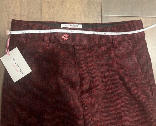 Isaac Mizrahi Boys Slim Fit Black Red Wool Blend Tweed Pants Trousers Size 12 - Picture 5 of 8