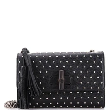 Gucci Miss Bamboo Shoulder Bag Studded Leather Medium #185157G68