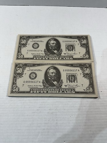 50 Dollar Bill Money Memo Lined Writing Pad Note Pad Lot of 2