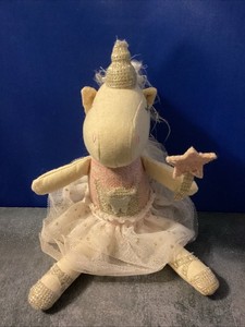 Mud Pie Unicorn Tooth Fairy Pink Plush With Pocket For Tooth 8.5” - Lot #161