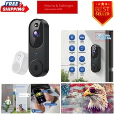 1080P Video Doorbell Camera, Smart Human Detection, Cloud Storage, Chime Incl...