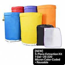 5x 1Gal Bubble Hash Bags Extraction Kit – 25-220 Micron Filter Set