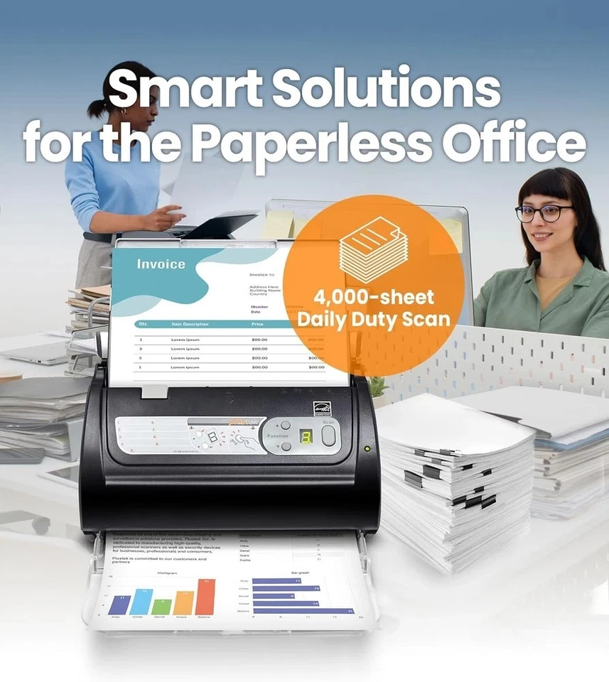 PS188 High Speed Double-Sided Color Document Scanner, with Automatic Document Fe - Image 3 of 4