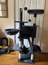 Hey-brother Gothic Cat Tree 53 Inch Indoor Cat Tower