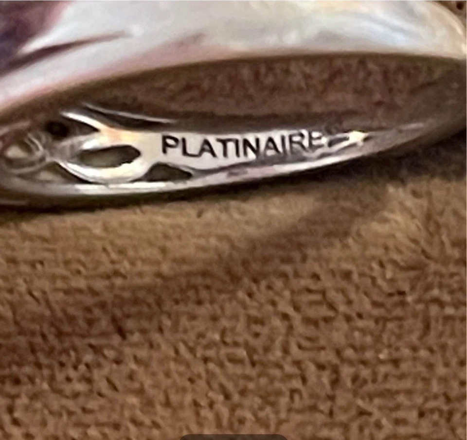 Anillo de diamantes platino vintage 18 pt centro diamante talla 7 Foto 2 de 4