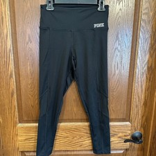 Victoria's Secret PINK Ultimate Black Athleisure Mesh Leggings M