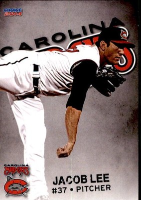 2014 Carolina Mudcats Choice #10 Jacob Lee Jonesboro Arkansas AR Baseball Card