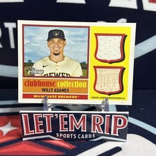 Willy Adames 2025 Topps Heritage Clubhouse Collection Dual Relic #CCSDR-WA