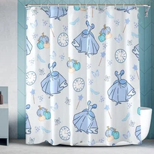 Cartoon Fairy Tale Princess Shower Curtain Children Fairy Tale Theme Cute Clo...