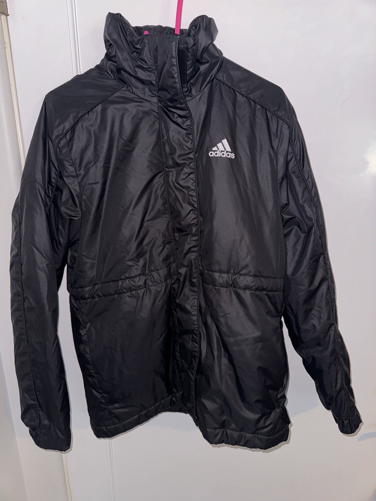 Adidas Rain Puffer Jacket Size Large Color Black No Hood