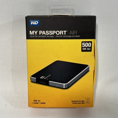 Western Digital WD My Passport Air 500 GB Go Ultra Thin Portable Storage NIB