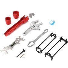 6 PCS Basin Wrench Set, 8 in 1 Sink Faucet Spanner Tool Kit, 70mm Adjustable ...