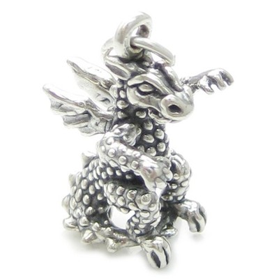 Drache Sterling Silber Charm 0,925 x 1 Dragons Charms