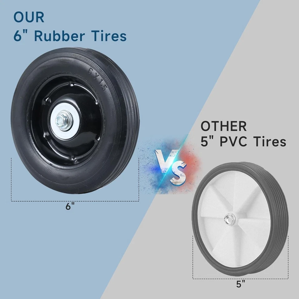 Ruedas de entrenamiento para bicicletas de alta resistencia bicicletas de 24"-26" - ruedas de goma de capacidad de 300 lb Foto 4 de 4