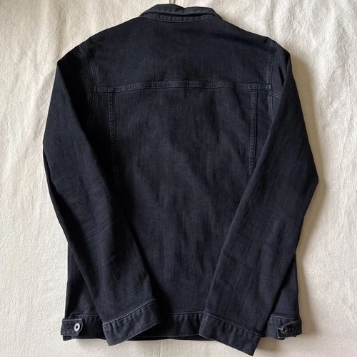 Huckberry Flint & Tinder Stretch Denim Trucker Jacket Stone Wash XL Made In USA image 8