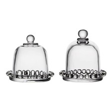 Présentoir à gâteaux en verre avec cloche, idéal pour les fêtes et les