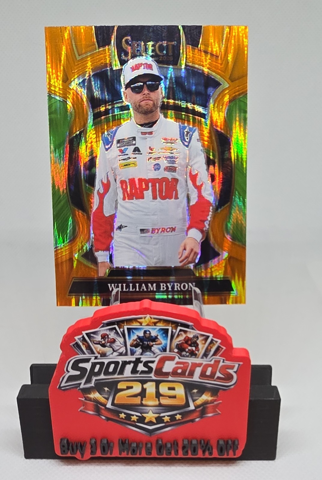 2026 Panini Select - Grandstand William Byron #71 Orange Flash Prizm