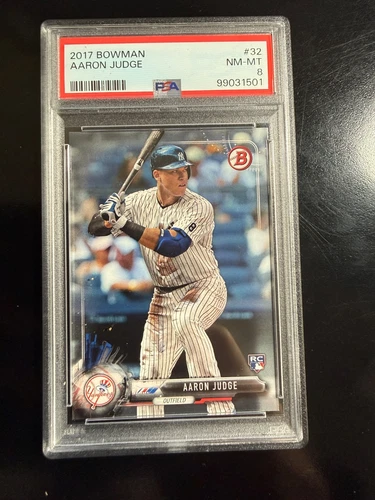 2017 BOWMAN #32 AARON JUDGE Rookie  PSA 8