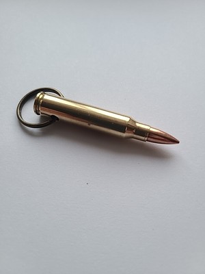 Schlüsselring Schlüsselanhängsel Inert 5,56 mm 223 Messing Kugel Metall KOSTENLOSER VERSAND