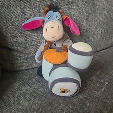 Disney Store Mini Plush Eeyore 9" Drummer Drumset Bee Rare Stuffed Animal