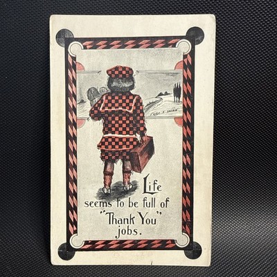 Cobb Shinn Postcard Featuring Traveling Girl Life Seems To Be Full Of Thank You 