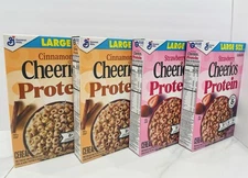 New Large Size Strawberry & Cinnamon Cheerios Protein Gluten Free Cereal 11.2 Oz