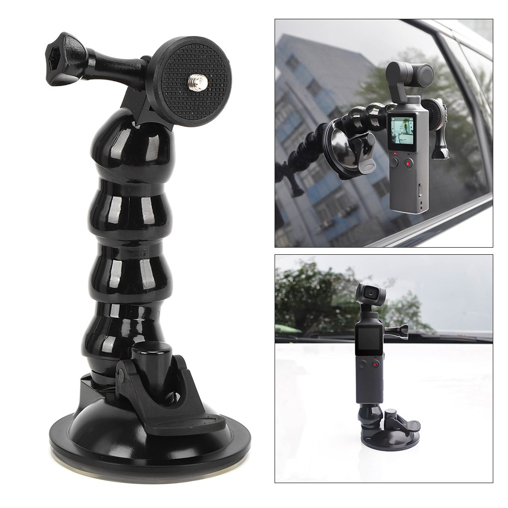 Abs Black Motion Camera Snakelike Flexible Suction Cup Bracket Fixed Mount BAJ.