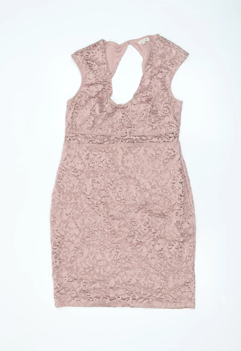 pink lace silk dress Blush Pink Lace Qipao – Sunrise Chinese Dress main image 1