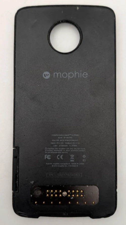 Mophie 3000mAh Juice Pack for Motorola Moto Z Protective Battery Case Black - Image 2 of 4
