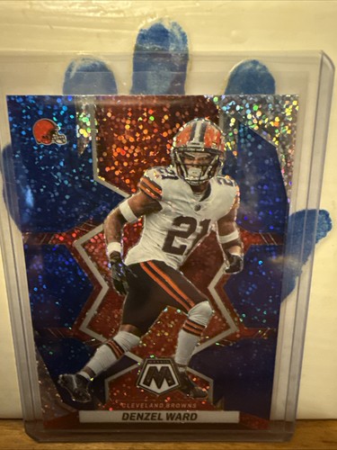 2022 Panini Mosaic Denzel Ward #230 Blue Sparkle Prizm MINT