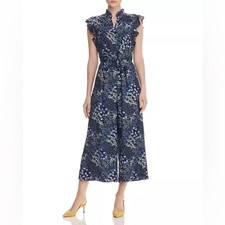 Rebecca Taylor Ava Floral-Printed Silk Jumpsuit Size 10