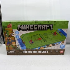 Minecraft Overworld Arcade Electronic Tabletop Air Hockey Table New!