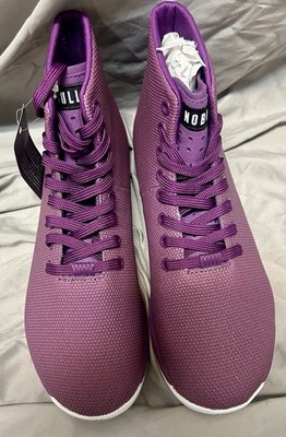 NOBULL Super Fabric Womens 9.5 Mens 8 High Top Trainers Purple CrossFit Shoes