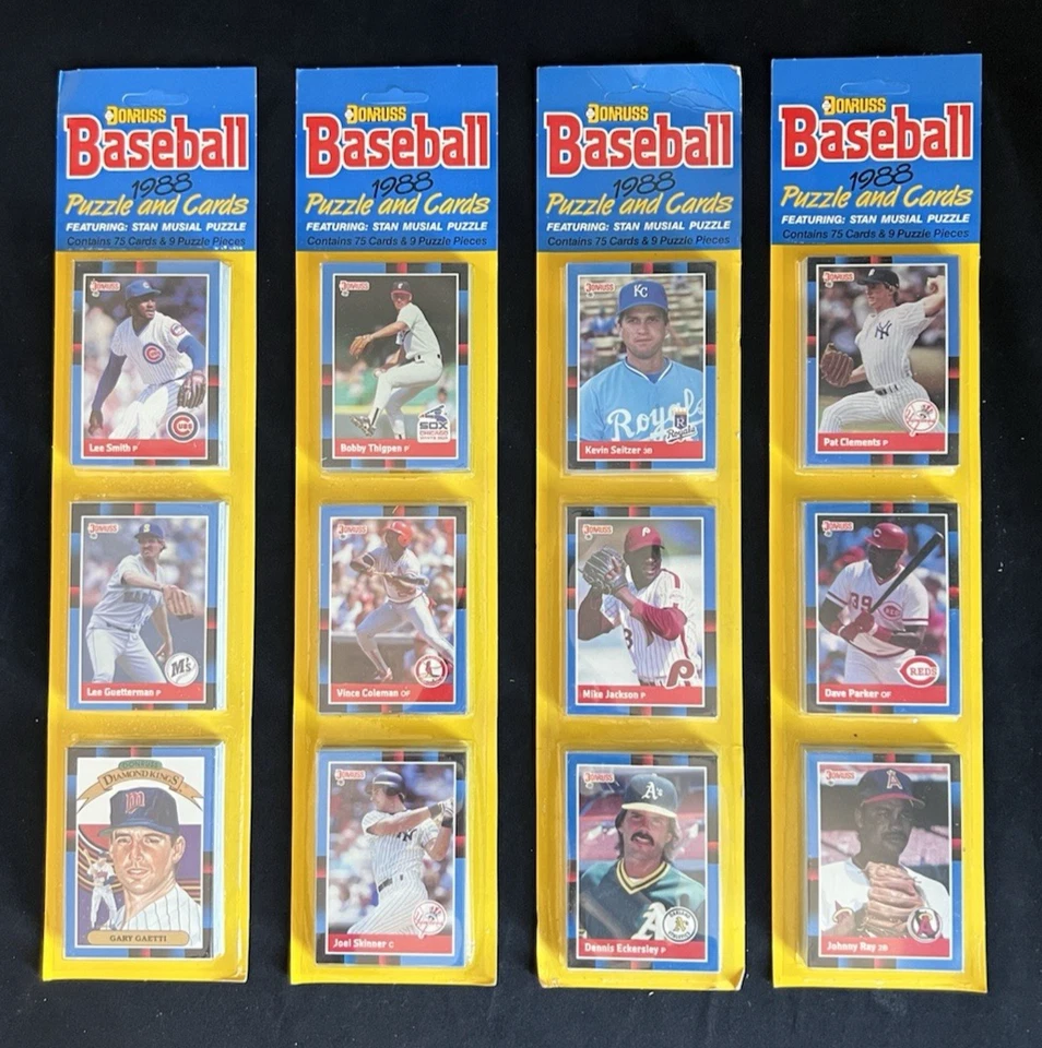 1988 Donruss бейсбол дисплей пакеты частичный чехол 32 из 48, 8 пакетов со звездой верх - Изображение 2 из 4