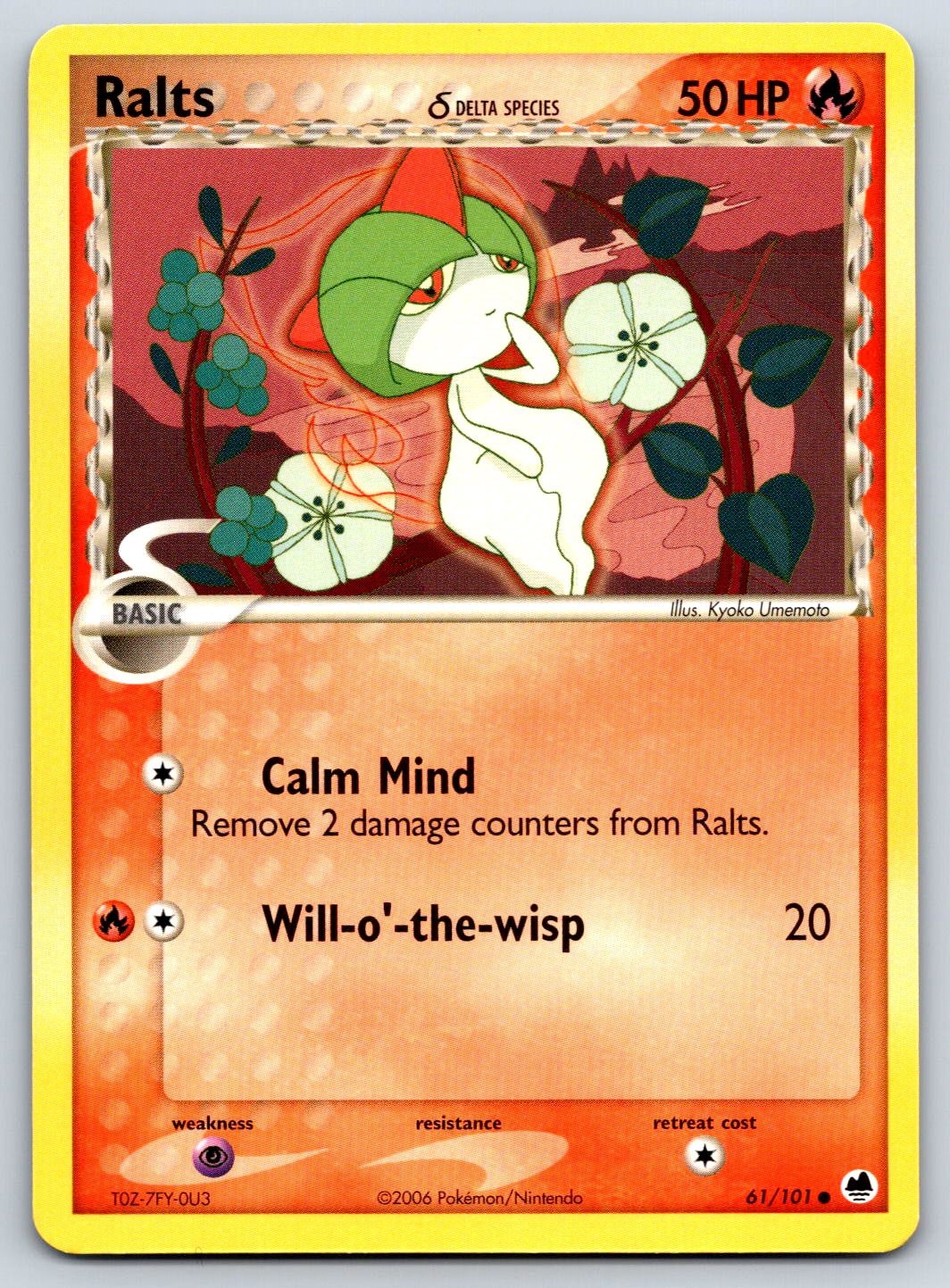 Ralts Dragon Frontiers 61/101 Pokemon Card NM