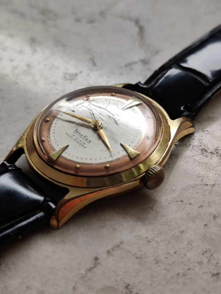 Arctos Parat Vintage Armbanduhr Nivoflex Uhr Vergoldet Mechanisch Handaufzug - Bild 4 von 4