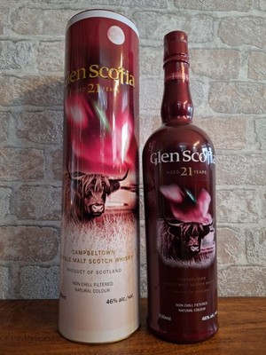 GLEN SCOTIA 21 Jahre Scotch Single Malt Whisky 0,7 L  Metall-Tube  46 %
