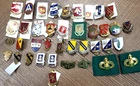 Group of 40 WW2 Post WW2 US Army DUI Military Unit Crests