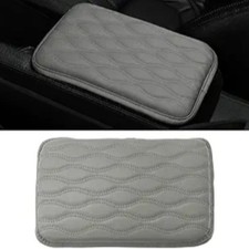 Car Center Console Pad, 12.6" 9.8" Comfortable PU Leather Car Armrest -Gray