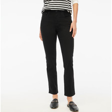 J.Crew Tall Essential Straight Jean All Day Stretch High Waist Black US 27 NWT
