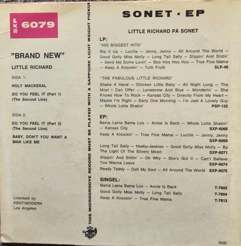 Little Richard..sonet EP...Holy Mackeral/Don't you feel it + 2 - Picture 2 of 4