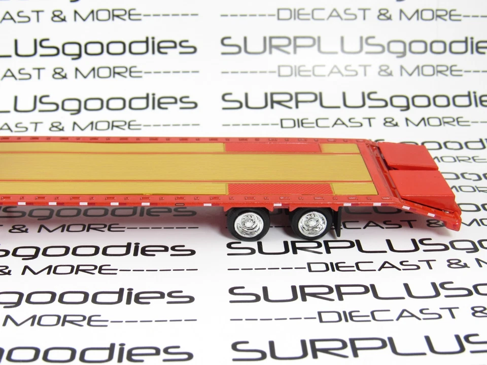 Greenlight Black 2022 FORD F-350 F350 PLATINUM Dually w/Gooseneck Trailer RED - Image 4 of 4