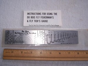DuBois Fly Tier's Gauge In Plastic Sleeve With Directions!!!