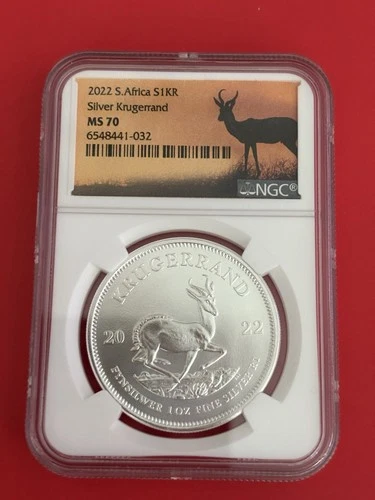 2022 Silver Krugerrand NGC MS70 - South Africa. A Beauty!