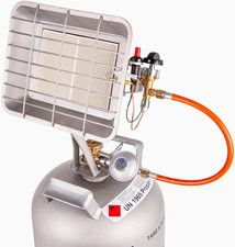 Heizstrahler 4,2 kW Piezozündung Zündsicherung Butan Propan 11cm Schlauch